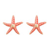 Alloy Dripping Oil Geometric Starfish Earrings For Women Fashionable Summer Style