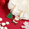 Alloy Dripping Oil Irregular Christmas Festival Element Earrings With Fashion Personality And Environmental Protection Design