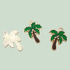 Alloy Dripping Oil Jewelry Accessories With Coconut Tree Pendant Earrings And Necklace