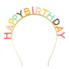 Alloy Dripping Oil Letter Birthday Headband For Women