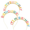 Alloy Dripping Oil Letter Birthday Headband For Women