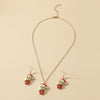 Alloy Dripping Oil Puppy Style Earrings And Necklace Set