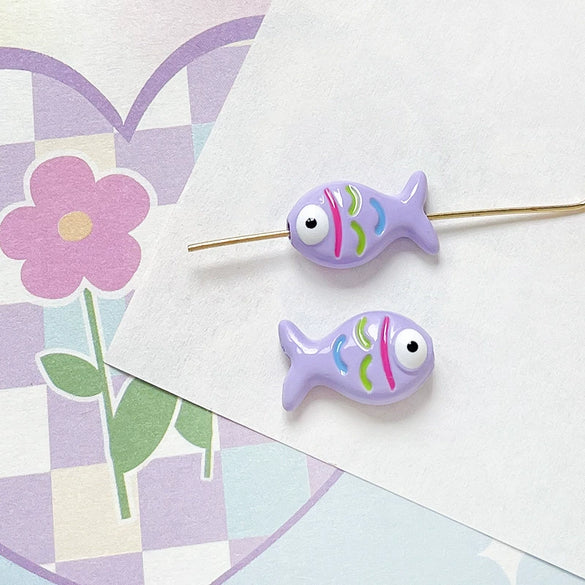 Alloy Dripping Oil Small Fish Beaded Jewelry Bracelet Necklace Mobile Phone Chain Accessories