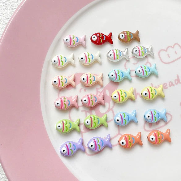 Alloy Dripping Oil Small Fish Beaded Jewelry Bracelet Necklace Mobile Phone Chain Accessories