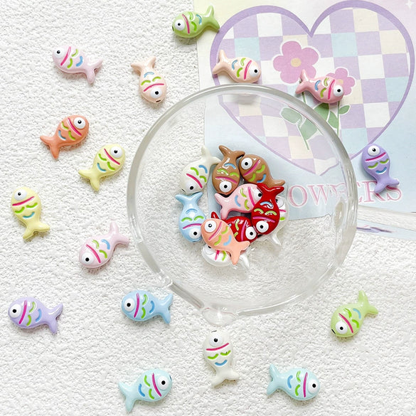 Alloy Dripping Oil Small Fish Beaded Jewelry Bracelet Necklace Mobile Phone Chain Accessories