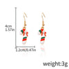 Alloy Drop Earrings With Christmas Elements And Geometric Design