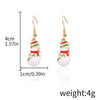 Alloy Drop Earrings With Christmas Elements And Geometric Design