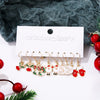 Alloy Drop Earrings With Christmas Elements And Geometric Design