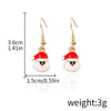 Alloy Drop Earrings With Christmas Elements And Geometric Design