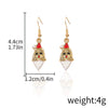 Alloy Drop Earrings With Christmas Elements And Geometric Design
