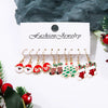 Alloy Drop Earrings With Christmas Elements And Geometric Design