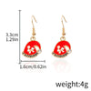 Alloy Drop Earrings With Christmas Elements And Geometric Design