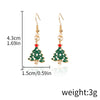 Alloy Drop Earrings With Christmas Elements And Geometric Design