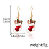 Alloy Drop Earrings With Christmas Elements And Geometric Design