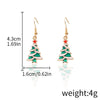 Alloy Drop Earrings With Christmas Elements And Geometric Design