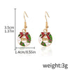 Alloy Drop Earrings With Christmas Elements And Geometric Design