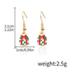 Alloy Drop Earrings With Christmas Elements And Geometric Design