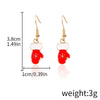 Alloy Drop Earrings With Christmas Elements And Geometric Design