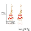 Alloy Drop Earrings With Christmas Elements And Geometric Design