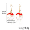 Alloy Drop Earrings With Christmas Elements And Geometric Design