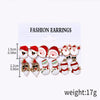 Alloy Drop Earrings With Christmas Elements And Geometric Design