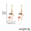 Alloy Drop Earrings With Christmas Elements And Geometric Design