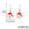 Alloy Drop Earrings With Christmas Elements And Geometric Design