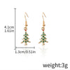 Alloy Drop Earrings With Christmas Elements And Geometric Design