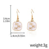 Alloy Drop Earrings With Christmas Elements And Geometric Design