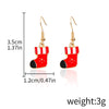 Alloy Drop Earrings With Christmas Elements And Geometric Design