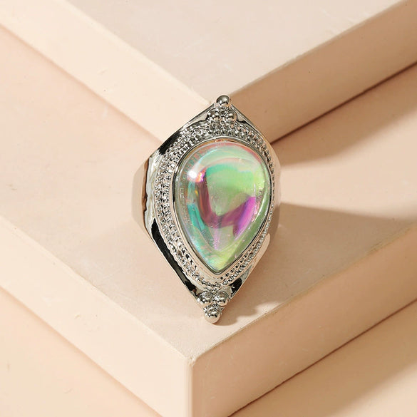 Alloy Drop Shape Diamond Ring For Women