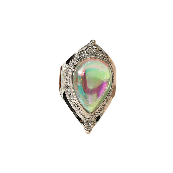 Alloy Drop Shape Diamond Ring For Women