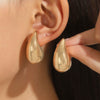 Alloy Drop Shape Electroplated Punk Style Women's Earrings