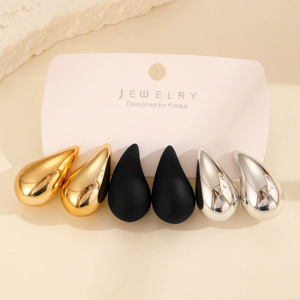 Alloy Drop Shape Electroplated Punk Style Women's Earrings