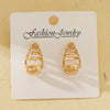 Alloy Drop Shape Electroplated Punk Style Women's Earrings