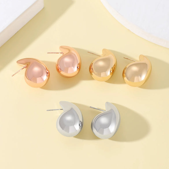 Alloy Drop Shape Electroplated Punk Style Women's Earrings