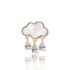 Alloy Drop Shape Electroplated Women's Antiglow Button Collar Cloud Brooch Fixed Clothes Pin Accessories