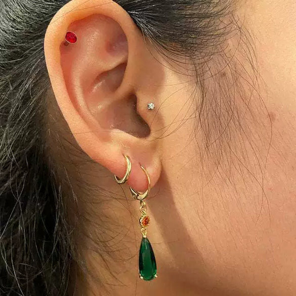 Alloy Drop Shape Fashion Mobile Castle Animation Peripheral Earrings Electroplated