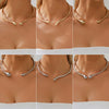 Alloy Drop Shape Minimalist Metal Spring Open Collar Ring Choker