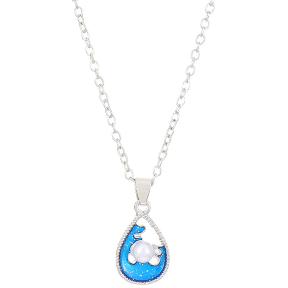 Alloy Drop Shape Pendant Necklace Women's Electroplated Natural Style Jewelry