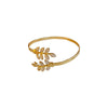 Alloy Dropping Leaves Open Bracelet Minimalist Style With Dripping Oil Treatment For Women