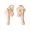Alloy Dropshaped Geometric Liquid Metal Stud Earrings For Women With Electroplating