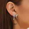 Alloy Dropshaped Geometric Liquid Metal Stud Earrings For Women With Electroplating