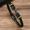 Alloy Dumbbell Geometric Leather Woven Polishing Unisex Men's Bracelet Jewelry Fashion