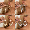 Alloy Earrings Ins Style Irregular Bow Flower Electroplated