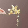 Alloy Electroplated Animal Pattern Hairpin Butterfly Petals Fringed Hair Accessories