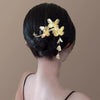 Alloy Electroplated Animal Pattern Hairpin Butterfly Petals Fringed Hair Accessories