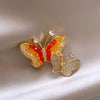 Alloy Electroplated Animal Style Butterfly Brooch For Women