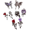 Alloy Electroplated Beaded Butterfly Love Rose Style Bracelet Necklace Accessories Diy Handmade