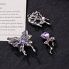 Alloy Electroplated Beaded Butterfly Love Rose Style Bracelet Necklace Accessories Diy Handmade